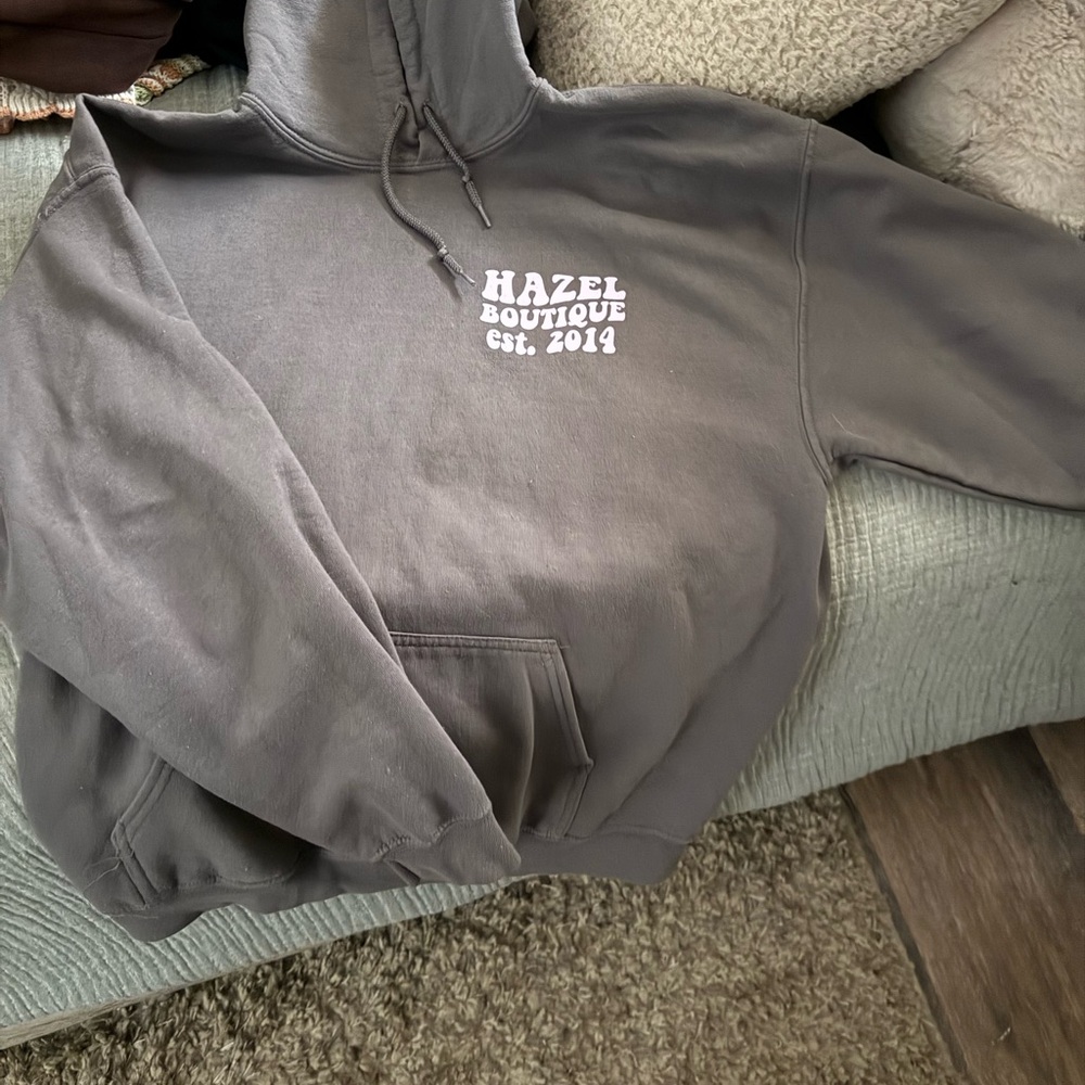 Hazel Boutique Gray Hoodie Sweatshirt